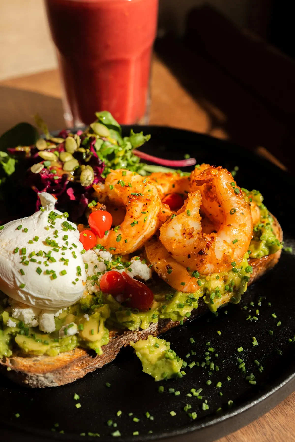 Prawn and avocado brunch at MEO Brighton